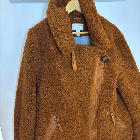 ANTHROPOLOGIE Marrakech Cozy Brown Teddy Coat XL - Picture 11 of 11